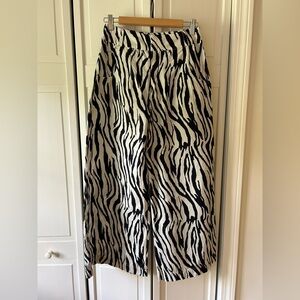 Free People Menorca Zebra Print Wide-Leg Pants 6